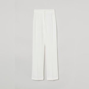 H&M White High Waist Dress Pants